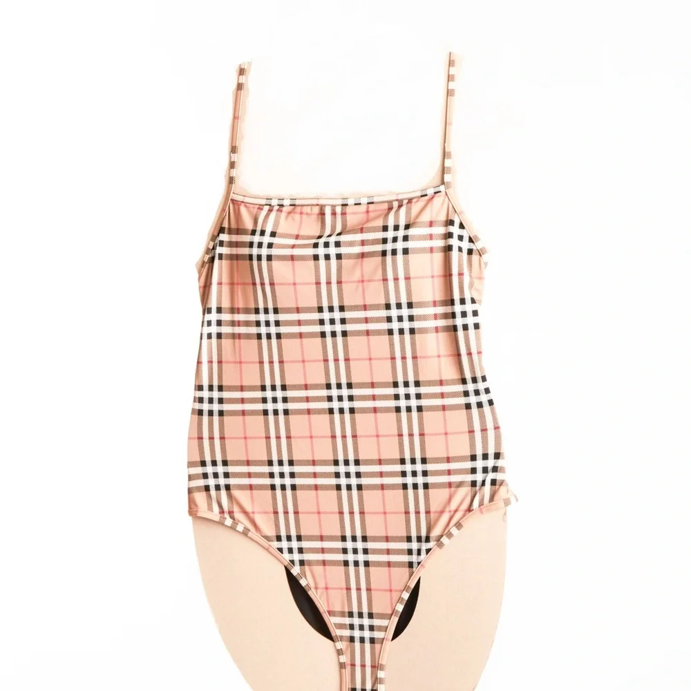 Burberry Women's Check One-Piece Swimsuit - Picture 6 of 7